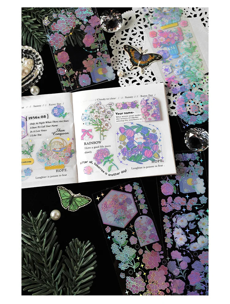3Pcs/lot Cute Strawberry Flowers Decorative Sticker PET Scrapbooking Sticker Label Diary Album Stationery Aesthetic Art Supplies (ONLINE ORDER ONLY)