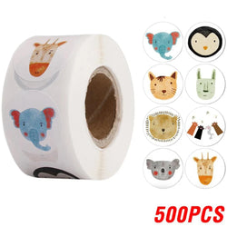 100-500pcs Reward Sticker Cute Cartoon Animals Scrapbooking Sticker for Teacher Encourage Supplies Children's Lables (ONLINE ORDER ONLY)
