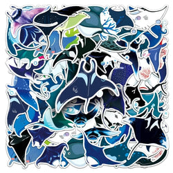 10/50Pcs Manta Rays Stickers Decal Vinyl for DIY Stationery Scrapbooking Guitar Laptop Skateboard Stickers 2024 (ONLINE ORDER ONLY)