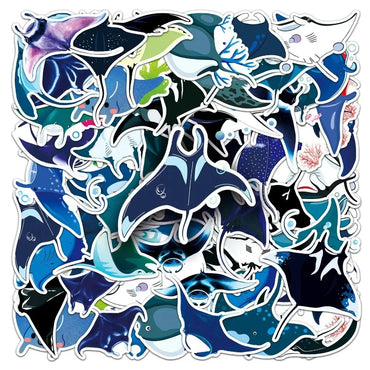 10/50Pcs Manta Rays Stickers Decal Vinyl for DIY Stationery Scrapbooking Guitar Laptop Skateboard Stickers 2024 (ONLINE ORDER ONLY)