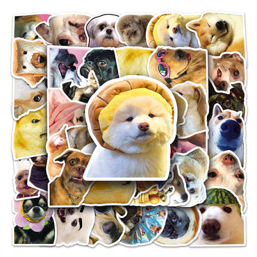 10/30/50PCS Cute Dog Caroon Stickers Decals Kids Toy Waterproof Laptop Luggage Notebook Fridge Guitar Helmet Funny Children Gift (ONLINE ORDER ONLY)