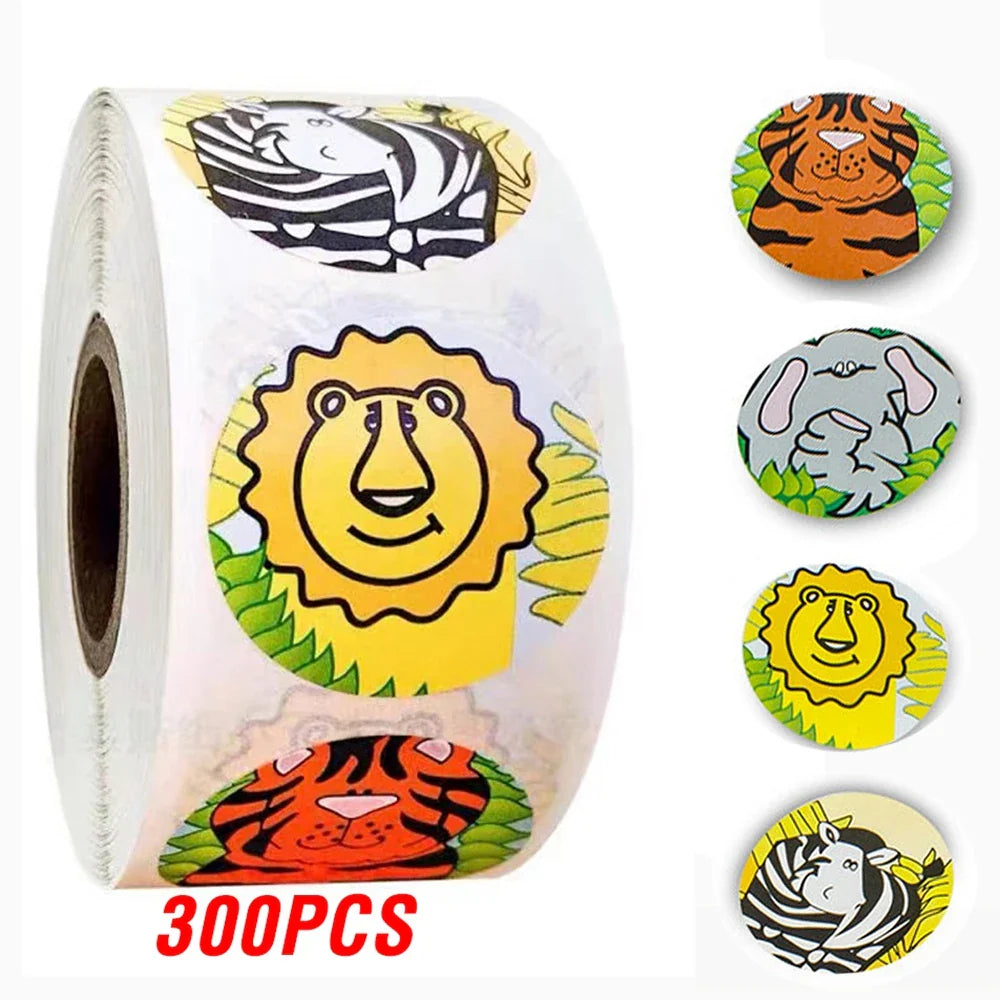 100-500pcs Animals Cartoon Stickers for Kids Toys Sticker Various Cute Designs Pattern School Teacher Reward Sticker (ONLINE ORDER ONLY)