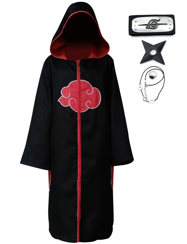 Akatsuki Itachi Cloak: Kids & Adult Cosplay Costume Robe (ONLINE ORDER ONLY)