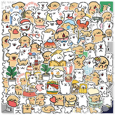 Kawaii Puppy Stickers: 10/50/100PCS Cute Dog Decals for Notebook, Laptop, Luggage, Guitar, Car (ONLINE ORDER ONLY)