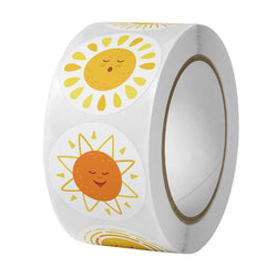 500pcs 8 Styles Round Cartoon Sun Smiley Kids Reward Stickers Party Handmade Scrapbooking Gift Packaging Seal Label (ONLINE ORDER ONLY)