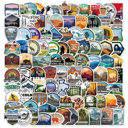 Outdoor National Park Stickers 10/50/100pcs for Scrapbooking, Guitar, Laptop, Phone, Suitcase, Helmet (Online Order Only)