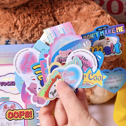 50Pcs/lot Ins Cute Bear Stickers Planner Journal Collage DIY idol card Decoration Material Scrapbook Sticker Kawaii Stationery (ONLINE ORDER ONLY)