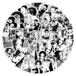 10/30/60PCS NANA Cartoon Stickers Black White Style Sticker Anime Graffiti Decals Luggage Laptop Phone Guitar Car Bike Kids Toys (ONLINE ORDER ONLY)
