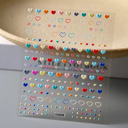 1Sheet Valentine's Day Decals 5D Nail Art Stickers Heart Self-Adhesive Slider Love Letters DIY Manicure Accessories "Dopamine" % (ONLINE ORDER ONLY)