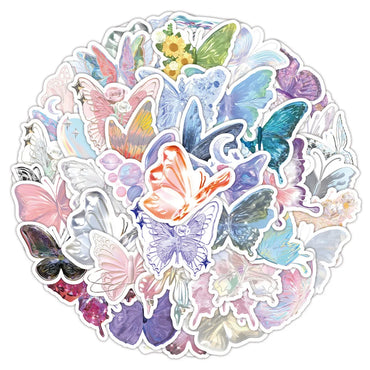 10/30/50PCS Cute Butterfly Stickers Aesthetic Graffiti DIY Waterproof Skateboard Phone Fridge Phone Guitar Bike Graffiti Kid Toy (ONLINE ORDER ONLY)
