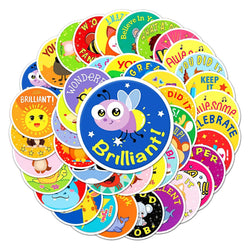 50Pcs Kids Cartoon Waterproof Vinyl Stickers for Skateboard Snowboard (Online Order Only)