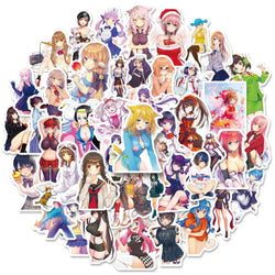 50pcs Cute Girl Graffiti Stickers for DIY Wall & Desktop Decoration Wholesale (ONLINE ORDER ONLY)