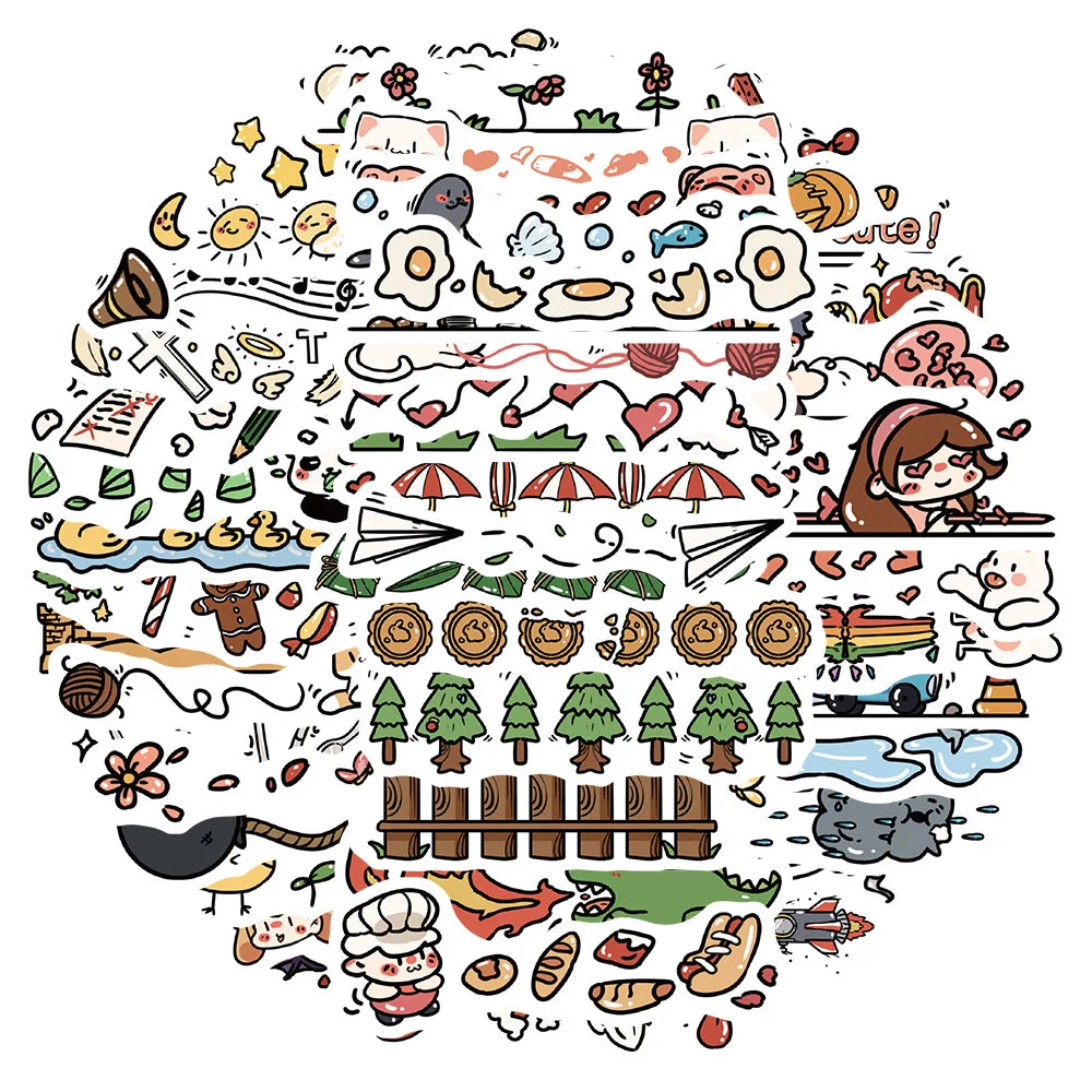 Decorative Sticker Set: Phone, Laptop, Luggage, Skateboard Decals - Fun Gift for Kids (Online Order Only)