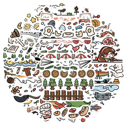 Decorative Sticker Set: Phone, Laptop, Luggage, Skateboard Decals - Fun Gift for Kids (Online Order Only)