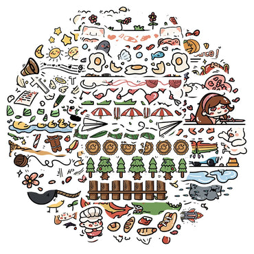 Decorative Sticker Set: Phone, Laptop, Luggage, Skateboard Decals - Fun Gift for Kids (Online Order Only)