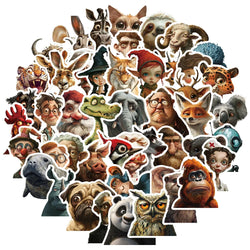 Bizarre Portrait Sticker Set: Suitcase, Skateboard, Laptop, Phone Decals (ONLINE ORDER ONLY)