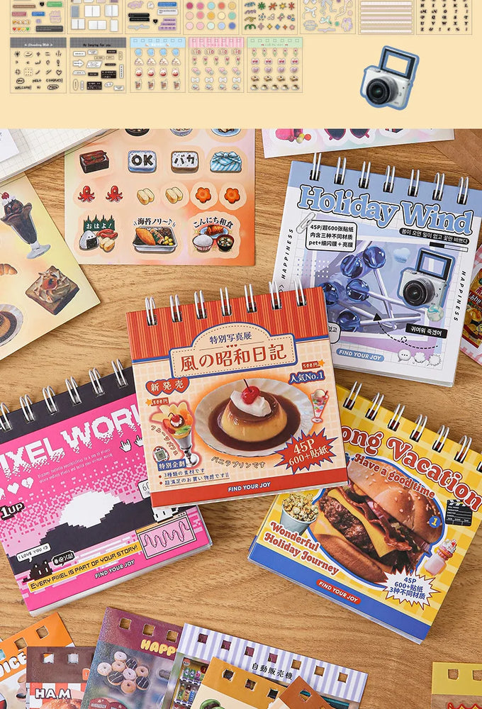 45 Sheets 4 Various Styles of Sticker Books Cute Cut Film Sticker Journal Handbook Scrapbooking Kawaii Decoration Sticker Gift (ONLINE ORDER ONLY)