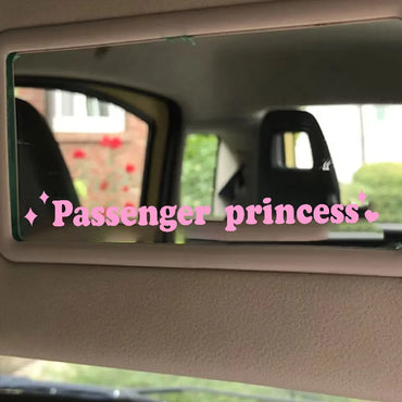 The Text Car Stickers Passenger Princess Interior Decoration Rear View Mirror Fashion Stickers Creative Sport PVC Vinyl Decals (ONLINE ORDER ONLY)