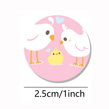 100-500pcs Kawaii Children Reward Stickers Creative School Supplies Cute Animal Encourage Sticker 2.5cm Circle Kids Toy Stickers (Online Order Only)