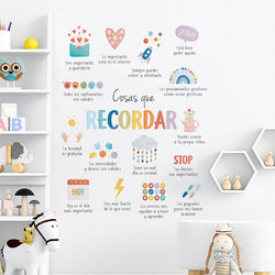 Spanish Kids Wall Sticker Art - Calming Corner Baby Room Decor (Online Order Only)