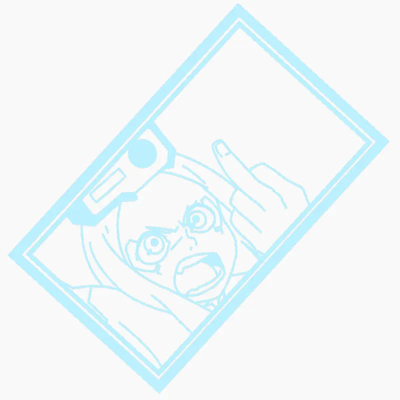 Japanese Anime Car Sticker Window Decoration Stickers The Boy Middle Finger Laptop Computer Auto Parts Vinyl Decals (ONLINE ORDER ONLY)