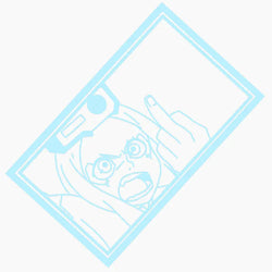 Japanese Anime Car Sticker Window Decoration Stickers The Boy Middle Finger Laptop Computer Auto Parts Vinyl Decals (ONLINE ORDER ONLY)