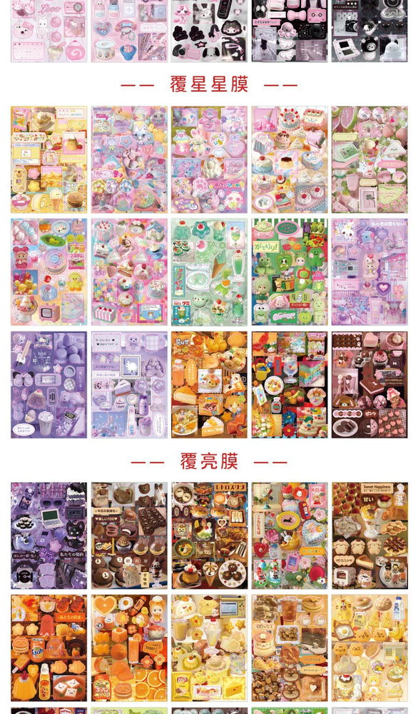 50 Pages Cute Fragments Series Cut Film Sticker Book Y2K Sticker Journal Handbook Scrapbooking Kawaii Decoration Sticker Gift (ONLINE ORDER ONLY)