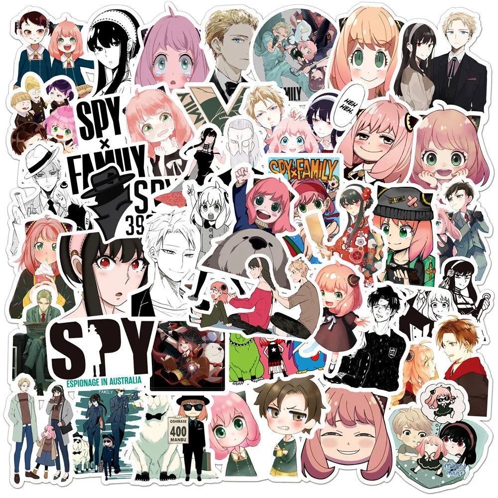 50pcs SPY×FAMILY Anya Stickers for Wall & Desktop Decoration DIY Pack Wholesale (Online Order Only)