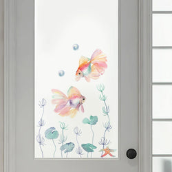 Goldfish Aquatic Weeds Wall Stickers Kids Room Bathroom Decor Self-adhesive Wallpaper (Online Order Only)