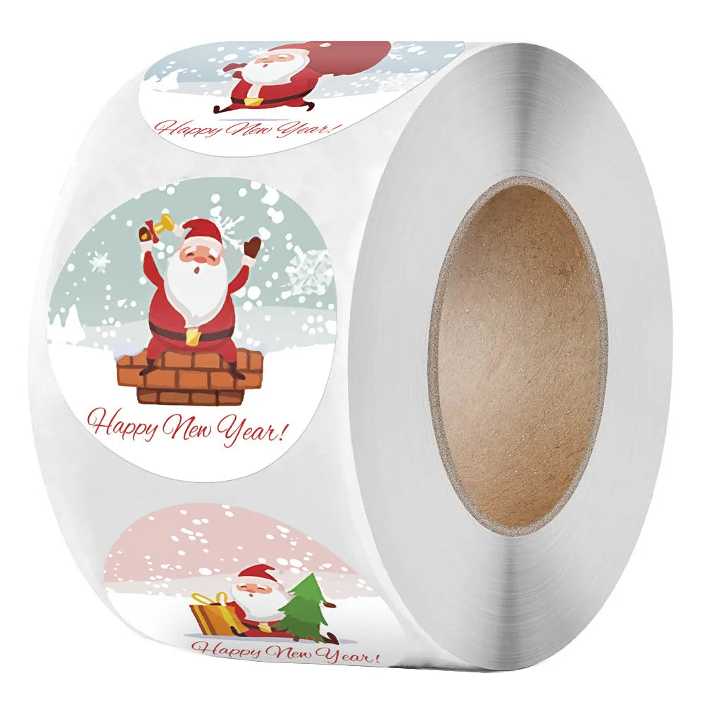 50-500Pcs Christmas Theme Seal Labels Stickers Merry Christmas Stickers For DIY Gift Baking Package Envelope Stationery Decor (ONLINE ORDER ONLY)