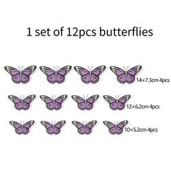 3D Pearl Butterfly Wall Stickers - 12Pcs Set for Bedroom, Wedding, Home Decor (ONLINE ORDER ONLY)