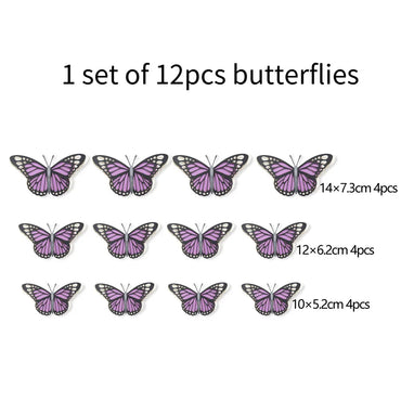 3D Pearl Butterfly Wall Stickers - 12Pcs Set for Bedroom, Wedding, Home Decor (ONLINE ORDER ONLY)