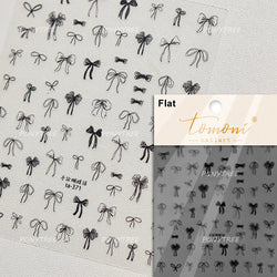 Cute 3D White Rose Flower Lace Bud Silk Bowknot Butterfly Dreamy Shiny Relief Chic Self Adhesive Nail Art Sticker Manicure Decal (ONLINE ORDER ONLY)