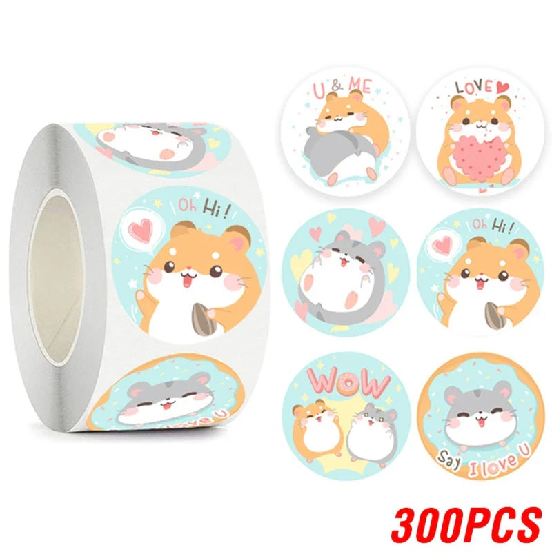 100-500pcs Lovely Animal Stickers Sealing Labels Reward Sticker For School Teacher Kids Stationery Sticker Gift Decor (ONLINE ORDER ONLY)
