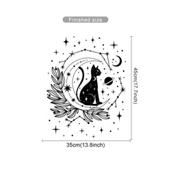 Cartoon Cat Butterfly Moon Star Wall Sticker Vinyl Art Decor for Kids Room (ONLINE ORDER ONLY)