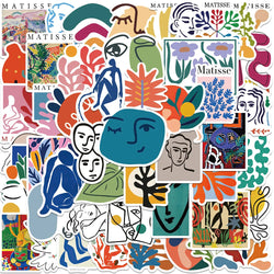 50PCS Matisse Avant-garde Abstract Art Poster Painting Cool Graffiti Sticker Skateboard Phone Laptop Luggage Decals Stickers (ONLINE ORDER ONLY)