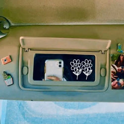 Flower Buds Car Sticker Plant Interior Decoration Rear View Mirror Fashion Stickers Creative Sport PVC Vinyl Decals (ONLINE ORDER ONLY)