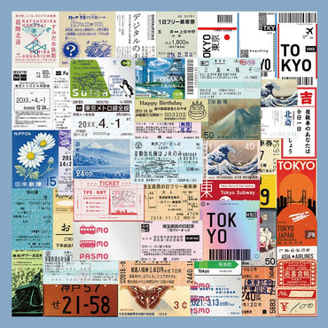 60pcs Japanese Travel Graffiti Stickers for Helmet, Wall, DIY Decoration (Online Order Only)