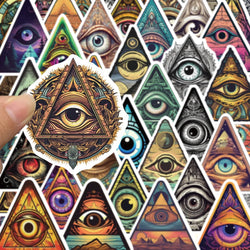 10/30/50PCS Horror Eye of God Stickers Cartoon Decals Cool Graffiti Toys Bike Suitcase Motorcycle Fridge Helmet Car Sticker Gift (Online Order Only)