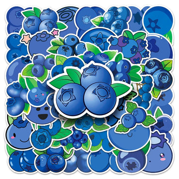 10/50PCS Blueberry Fruit Stickers Journal Planner Stickers Scrapbooking Vintage Decorative Sticker DIY Craft Photo Albums (ONLINE ORDER ONLY)