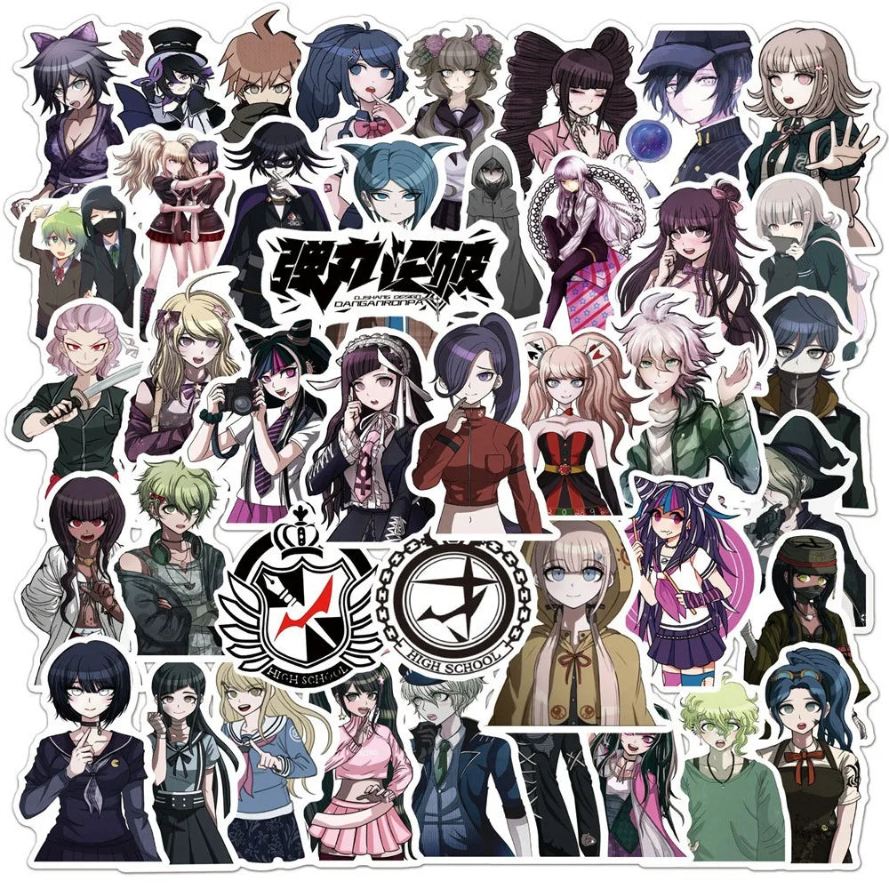 50pcs Danganronpa Graffiti Stickers for Helmet, Desktop, Wall Decoration (ONLINE ORDER ONLY)