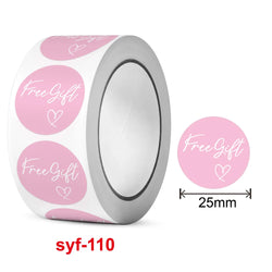 500/rolls Thank you Gift stickers Free Gift box packaging decoration Self-adhesive label Office stationery (ONLINE ORDER ONLY)