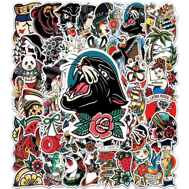 Cartoon Tattoo Stickers for Phone Laptop Luggage Skateboard Kids Fun (ONLINE ORDER ONLY)