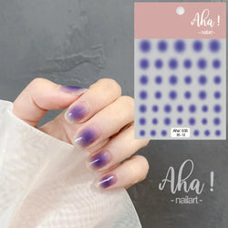 3D Blush Gradient Nail Art Stickers 12-Colors Aha Self-adhesive Rainbow Jelly Slider Japanese Style Translucent Gel Polish Wraps (ONLINE ORDER ONLY)