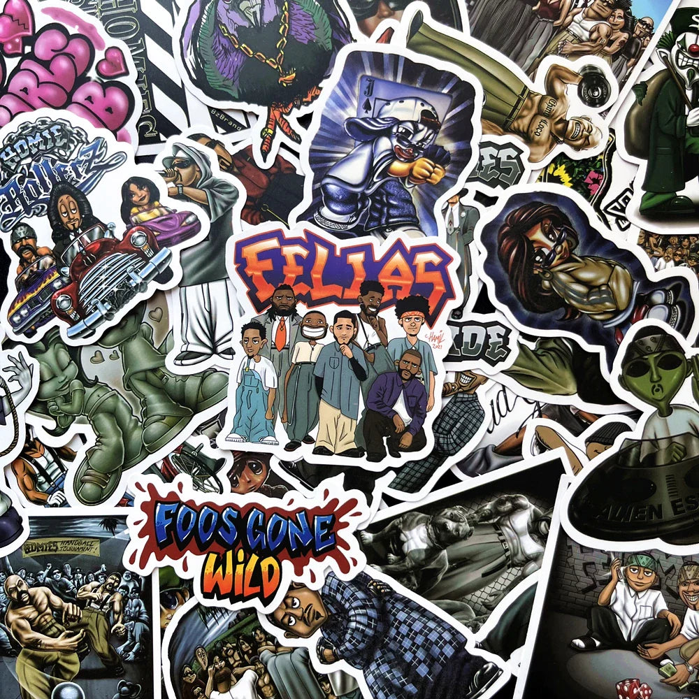 Hip Hop Homies Stickers 10/50PCS Waterproof Decals for Helmet, Water Bottle, Laptop, Car (Online Order Only)