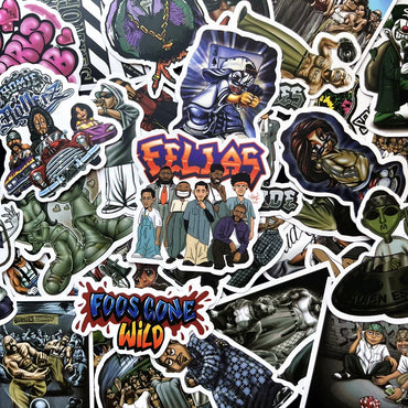 Hip Hop Homies Stickers 10/50PCS Waterproof Decals for Helmet, Water Bottle, Laptop, Car (Online Order Only)