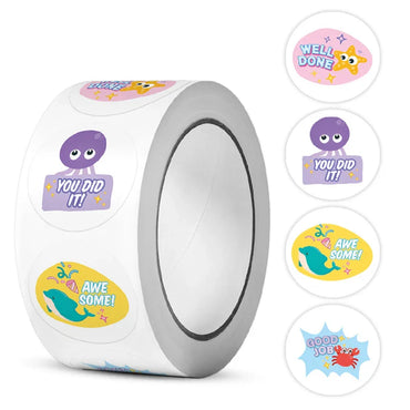 100-500pcs Cartoon Reward Stickers For Children School Encouragement Toy Gift Baking Party Decoration Label Stationery Sticker (ONLINE ORDER ONLY)