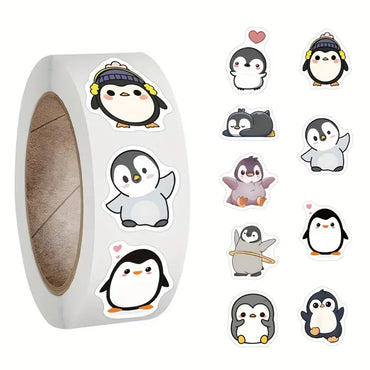 100-500pcs Penguin Animal Stickers Cartoon Removable Notebook Graffiti Sticker Decoration DIY Gift Baking Package Envelope Lable (ONLINE ORDER ONLY)