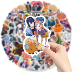 10/30/50PCS Chainsaw Man Stickers Cool Animation Decals Cool Cartoon Toy Luggage Fridge Laptop Guitar Bike Skateboard Sticker (ONLINE ORDER ONLY)