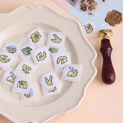 100-500 Pcs 2.5cm Cute Animal Crocodile Stickers Roll for Envelope Praise Reward Student Kid Work Label Stationery Seal Label (ONLINE ORDER ONLY)